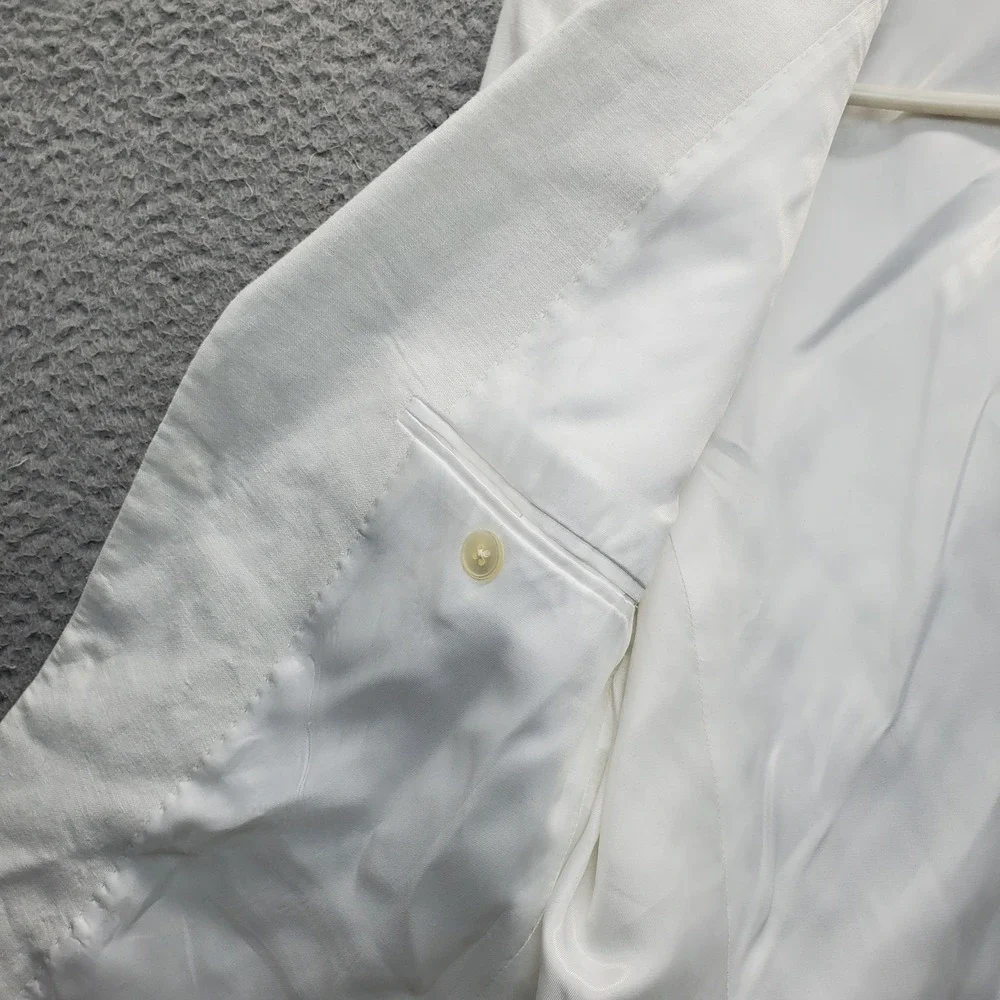 Lauren Ralph Lauren 2 Piece Suit Boys 14R White Linen Single Breasted Classic